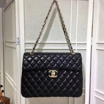 Replica Cheap Chanel Flap Shoulder Bag Leather A1118 black JK4608QC68