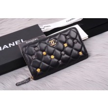 AAA Chanel Lambskin & Gold-Tone Metal A81611 black JK1360zK34