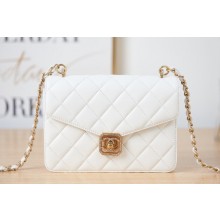 AAA Replica Chanel Lambskin FLAP BAG AS2840 white JK2852Oy84