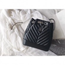 AAA Replica CHANEL Original Gabrielle Small Backpack A94485 black JK5014cf50