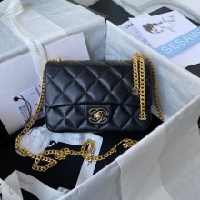 AAAAA Chanel Flap Lambskin small Shoulder Bag AS3114 black JK2554Qa67