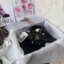 AAAAA Chanel mini drawstring bag AS1077 black JK3284Qa67