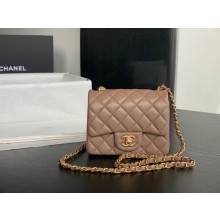 Chanel Flap Lambskin Shoulder Bag AS1115 Taupe JK2633xa43