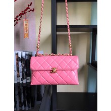 Chanel Flap Lambskin Shoulder Bag AS1267 pink JK2781bm74