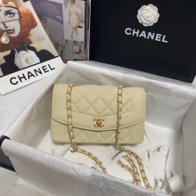 Chanel Flap Original Caviar Leather Shoulder Bag AS1488 cream JK3273zd34