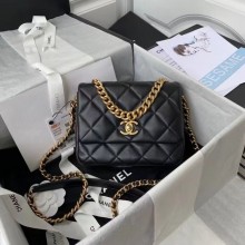 Chanel Flap Shoulder Bag Original leather AS2734 black JK3144rJ28