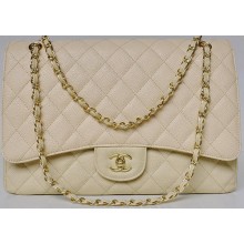 Chanel Maxi Quilted Classic Flap Bag Apricot Cannage Patterns A58601 Gold JK684Tk78