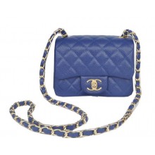 Chanel mini Classic Flap Bag Royal Cannage Pattern 1115 Gold JK1088Dq89