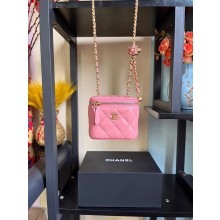 Chanel mini Shoulder Bag Lambskin & Gold-Tone Metal AP2929 pink JK2479np57