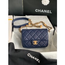 Chanel SMALL FLAP BAG AS3369 Royal Blue JK2359jo45