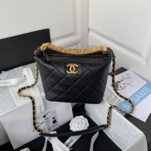 Cheap Fake Chanel lambskin Shoulder Bag AS3242 black JK2432BC48