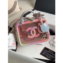 Designer Replica Chanel original PVC small vanity case A93342 pink JK3934CF36