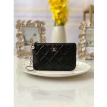 Fake Chanel zipped wallet Goatskin AP31504-5 Black JK1160eZ32