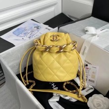 High Quality Imitation chanel mini Lambskin tote AS2390 yellow JK3423Vu82
