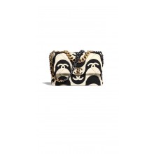 Imitation chanel 19 flap bag AS1161 black&white JK3435uq94