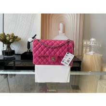 Imitation Chanel classic handbag Lambskin&silver Metal 01112 plum JK2670Ug88