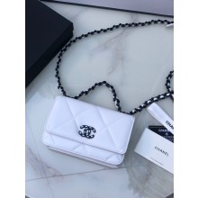 Imitation Chanel Flap Shoulder Bag mini Original leather AS0957 white JK2914Oz49