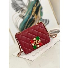 Imitation Fashion Chanel flap bag AS2259 Burgundy JK3706kd19