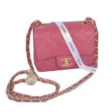 Knockoff Chanel mini Classic Flap Bag Rose Cannage Pattern 1115 Gold JK1082Ez66