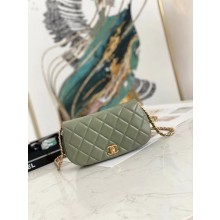 Replica Chanel mini Flap Shoulder Bag Original leather AP2344 green JK3052SV68