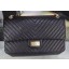 AAA Replica Chanel Classic Flap Bag Original Chevron Leather A90669 Black JK98cf50