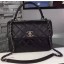 AAAAA Imitation Chanel Classic Top Flap Bag Black Original Leather A98079 Silver JK248Sy67