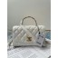 AAAAA Imitation Chanel mini flap bag with top handle AS2478 white JK3339Sy67
