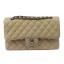 Chanel 2.55 Series Bags Apricot Cannage Pattern Leather CFA1112 Silver JK972kC27