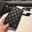 Chanel Calfskin Leather & Silver-Tone Metal Wallet A80385 Black JK1238XW58