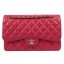 Chanel Classic Flap Bag Rose Cannage Pattern CF1113 Gold JK965Gw67