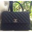 Chanel Classic Top Handle Bag Original Cannage Pattern A95168 Black JK459Gm74
