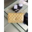 Chanel classic wallet on chain Grained Calfskin & gold-Tone Metal 33814 Pearlescent apricot JK4587Kd37