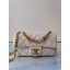 Chanel flap bag Lambskin Resin & Gold-Tone Metal AS2380 white JK3541MO84