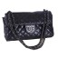 Chanel Iridescent Leather Flap Shoulder Bag A1274 Black JK1026Mn81