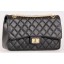 Chanel Jumbo Classic Flap Bag Black Calfskin Leather A28668 Gold JK447FT35