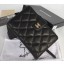 Chanel Matelasse Bi-Fold Wallet Black Sheepskin Leater A48667 Gold JK1502CI68