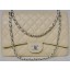 Chanel Maxi Quilted Classic Flap Bag Apricot Cannage Patterns A58601 Silver JK683Zw99