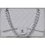 Chanel Maxi Quilted Classic Flap Bag White Cannage Patterns A58601 Silver JK693su78