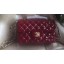Chanel mini Classic Flap Bag Original Patent A1116 Wine JK173Is53