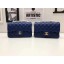 Chanel mini Classic Flap Bag Original Sheepskin Leather A1116 Blue JK5982KX51