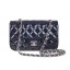 Chanel mini Classic Flap Bag Royal Patent Leather 1117 Silver JK1060mV18