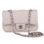 Chanel mini Classic Flap Bag White Cannage Pattern 1117 Silver JK1108rh54