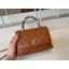 chanel mini flap bag with top handle AS2215 brown JK3297vj67