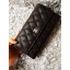 Chanel Tri-Fold Wallet Cannage Pattern Leather A48656 Black JK1473rh54