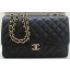Cheap Fashion Chanel Original Caviar Leather Classic Flap Bag A28600 Black Gold JK1050sJ42
