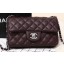 Copy 1:1 Chanel Classic Flap mini Bag Burgundy Original Cannage Pattern CHA1280 Silver JK794xD64