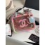 Designer Replica Chanel original PVC small vanity case A93342 pink JK3934CF36