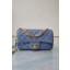 Fake 1:1 Chanel flap bag Lambskin Resin & Gold-Tone Metal AS2380 light blue JK3535YK70
