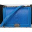 Fake Boy Chanel Flap Shoulder Bag Blue Python Leather A67087 Silver JK464bz90