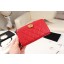 Fake Chanel Calfskin Leather & Gold-Tone Metal Wallet A80566 red JK1226tu77